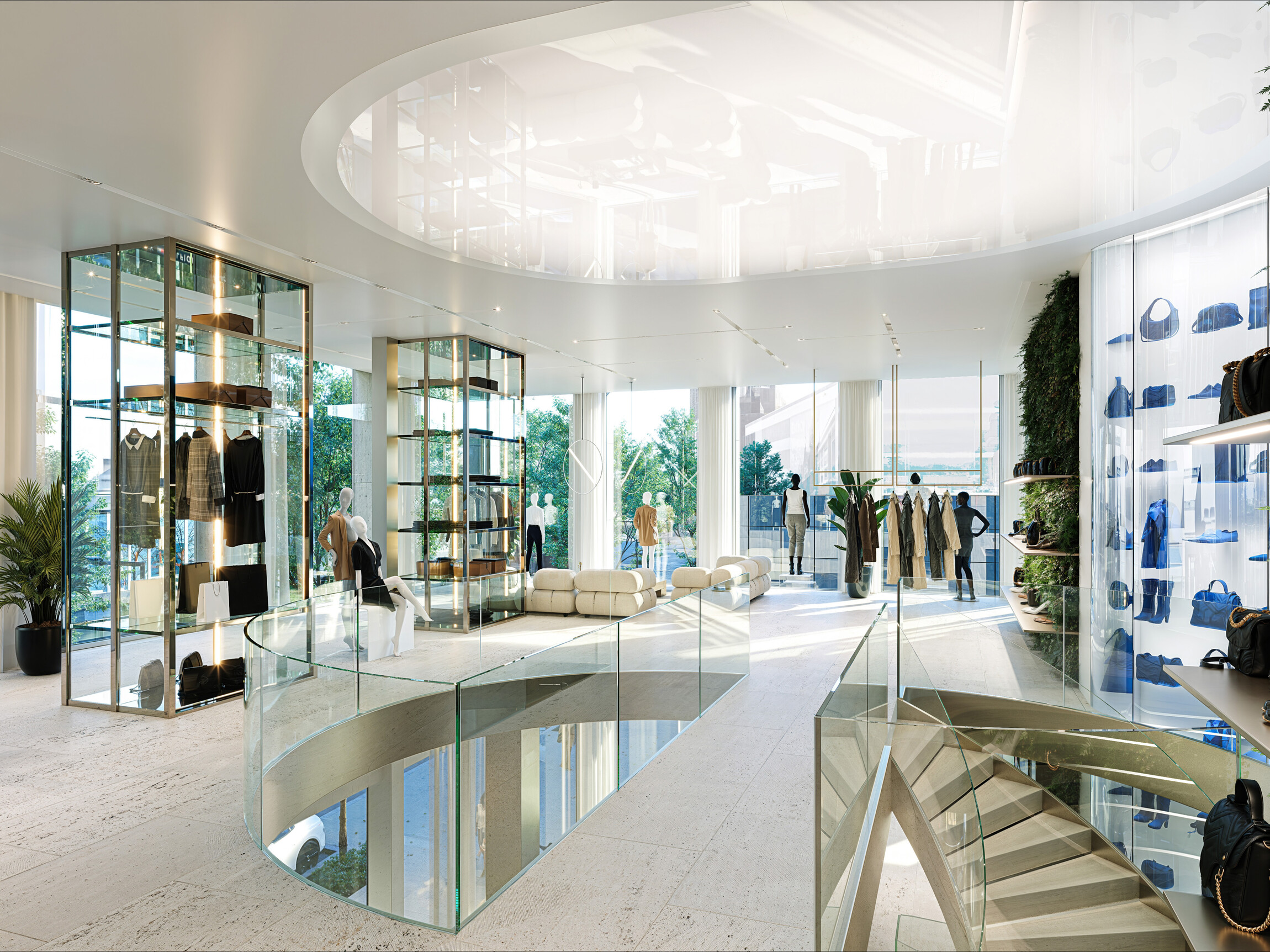 Voorbeeld winkelinrichting The Lobby Rotterdam kruiskade hoekunit entresol